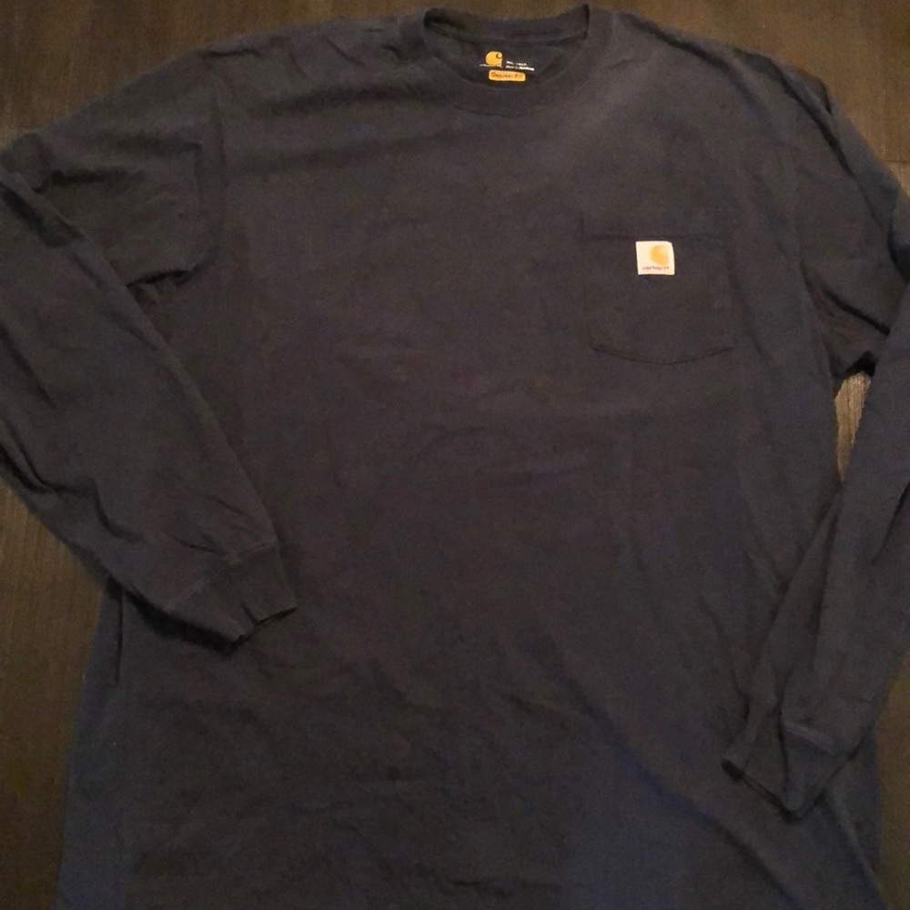 Carhartt Mens XL Navy Blue Long Sleeve T-Shirt